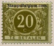 Timbre Belgique Yvert Taxe 6 - Belgium Scott J6