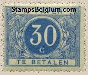 Timbre Belgique Yvert Taxe 7 - Belgium Scott J7