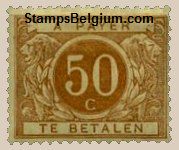 Timbre Belgique Yvert Taxe 8 - Belgium Scott J8